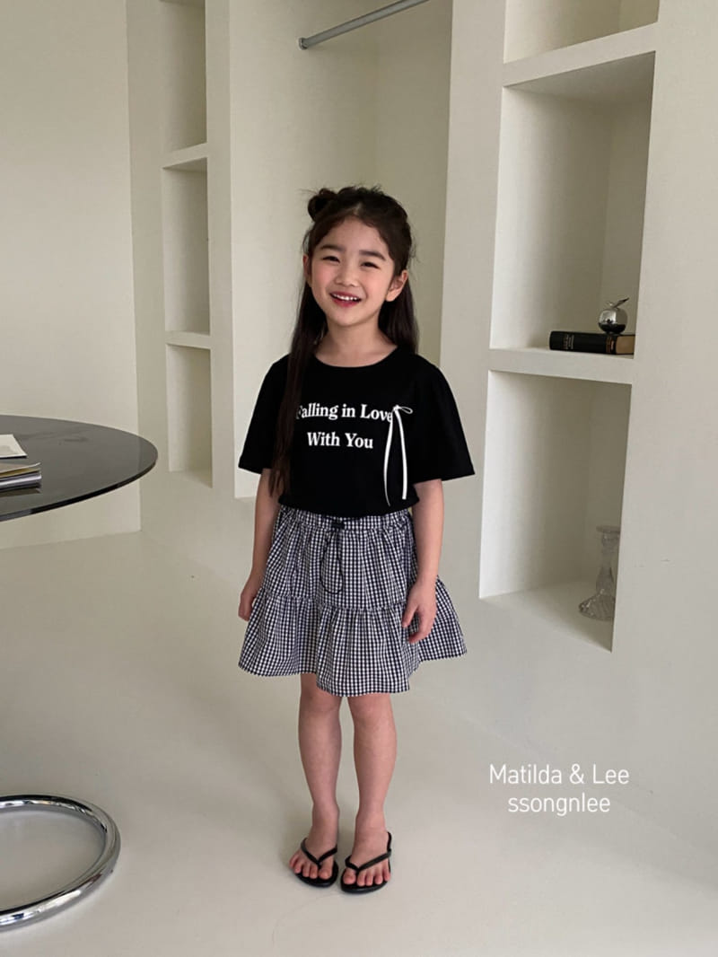 Matilda & Lee - Korean Children Fashion - #magicofchildhood - Love Ribbon Shirring Tee - 6