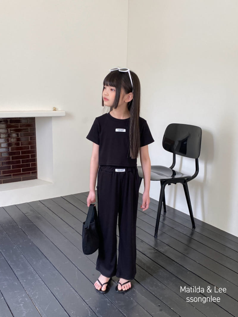 Matilda & Lee - Korean Children Fashion - #minifashionista - Label Rib Top Bottom Set - 8