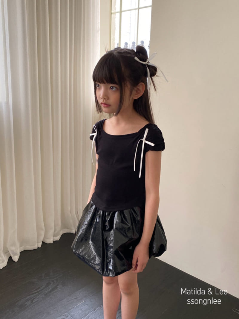 Matilda & Lee - Korean Children Fashion - #minifashionista - Ribbon Shirring Tee - 8