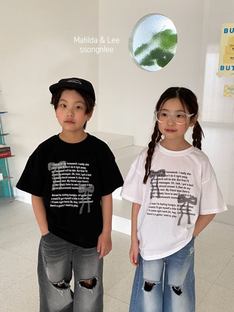 Matilda & Lee - Korean Children Fashion - #prettylittlegirls - Ribbon Spray Tee - 6