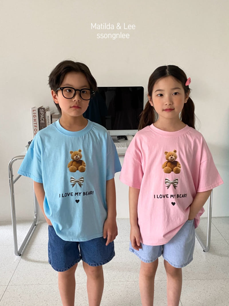 Matilda & Lee - Korean Children Fashion - #stylishchildhood - Ribbon Bear Jensa Tee - 2