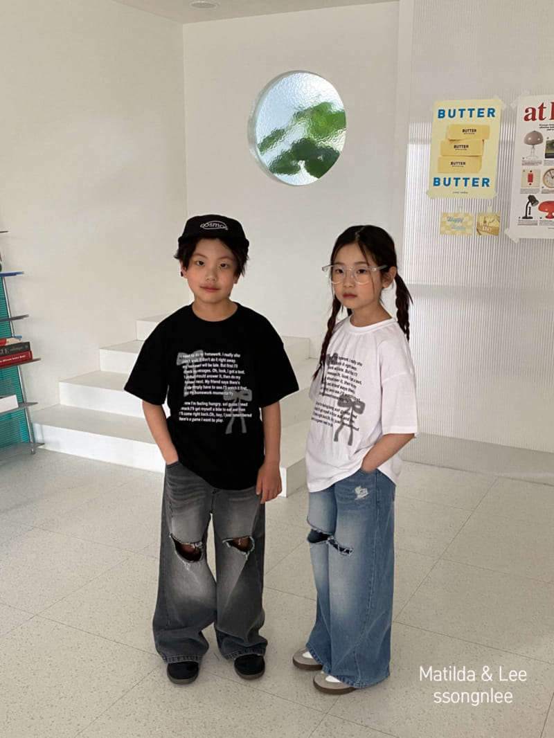 Matilda & Lee - Korean Children Fashion - #todddlerfashion - Ribbon Spray Tee - 7