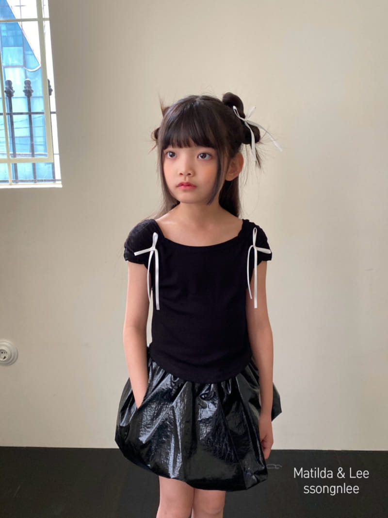 Matilda & Lee - Korean Children Fashion - #todddlerfashion - Ribbon Shirring Tee - 10