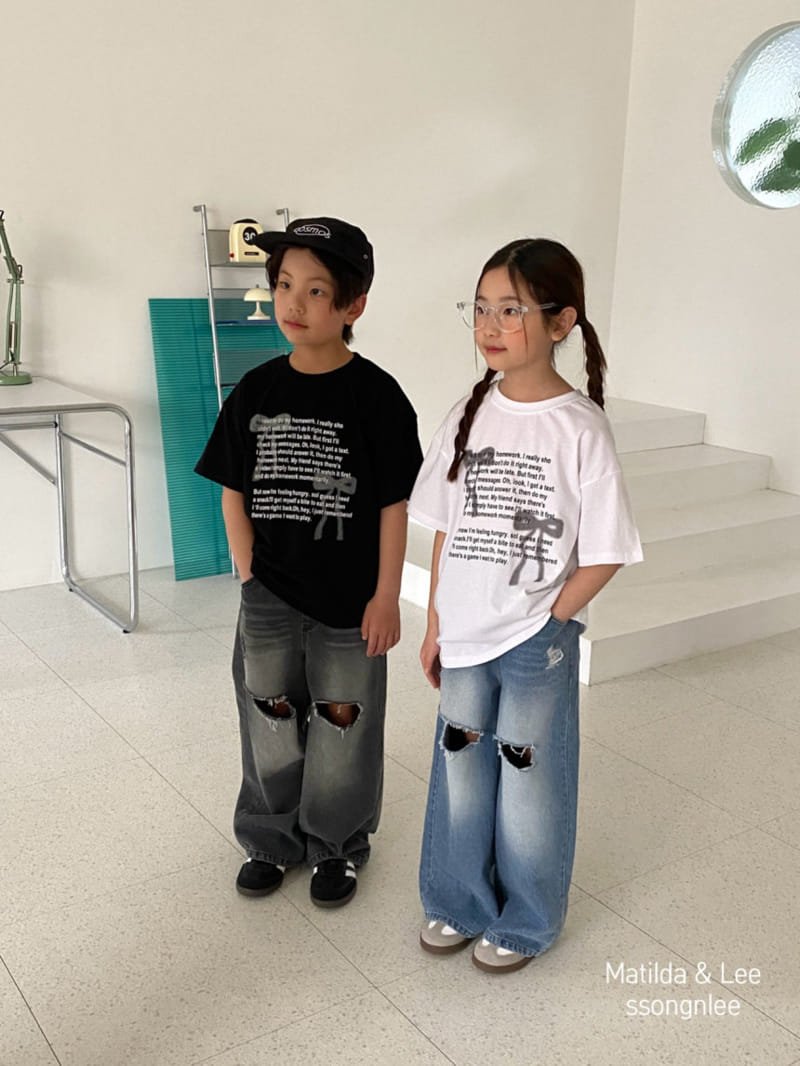 Matilda & Lee - Korean Children Fashion - #toddlerclothing - Ribbon Spray Tee - 8