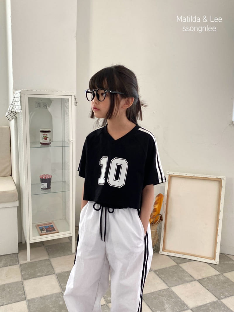 Matilda & Lee - Korean Children Fashion - #toddlerclothing - Two Line Crop Tee - 7