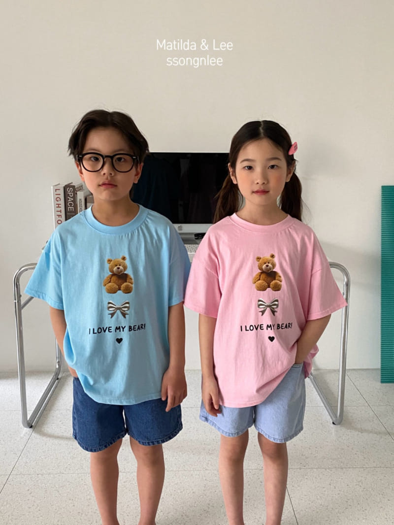 Matilda & Lee - Korean Children Fashion - #toddlerclothing - Ribbon Bear Jensa Tee