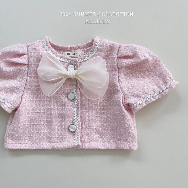 Melikey - Korean Children Fashion - #childofig - Ribbon Tweed Jacket - 3