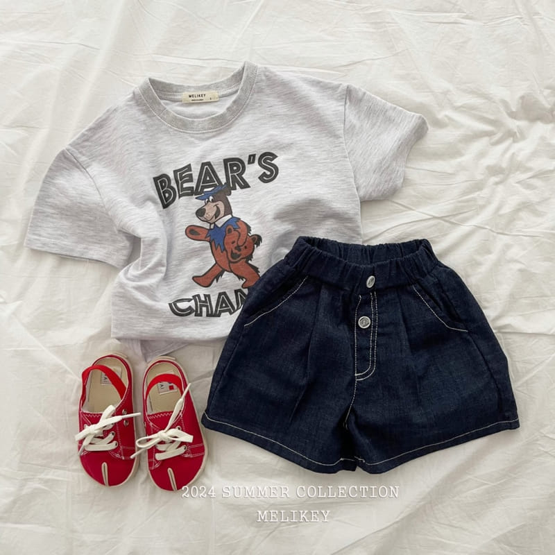 Melikey - Korean Children Fashion - #childofig - Bear Chain Tee - 6