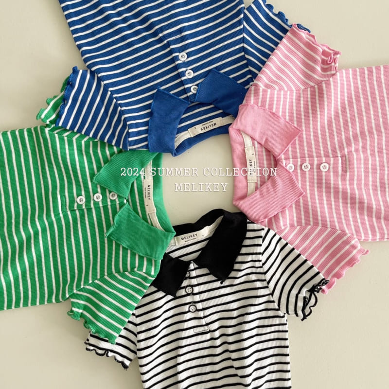 Melikey - Korean Children Fashion - #childrensboutique - Pol Terry Collar Tee - 2