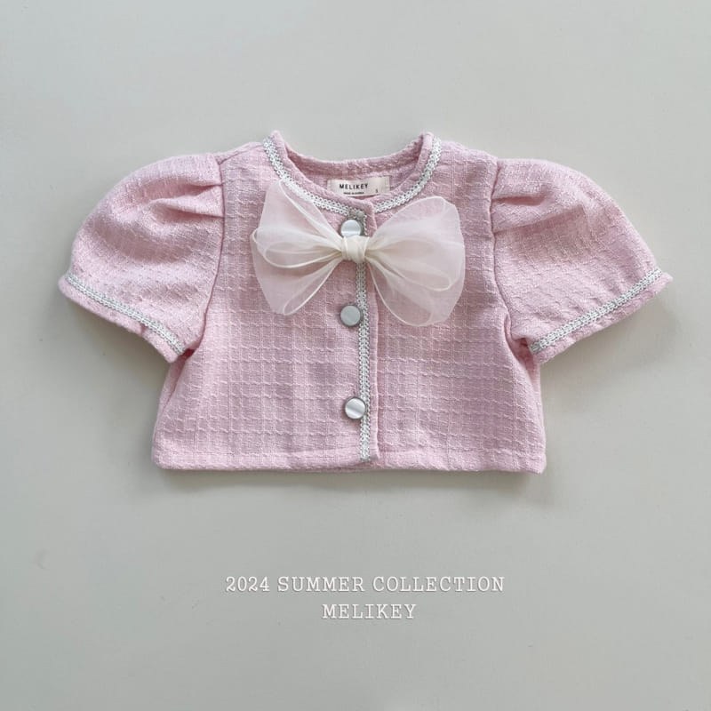 Melikey - Korean Children Fashion - #childofig - Ribbon Tweed Jacket - 4