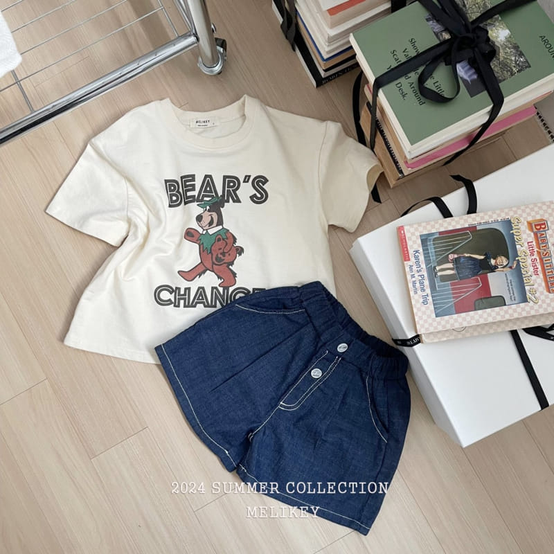 Melikey - Korean Children Fashion - #childrensboutique - Bear Chain Tee - 7