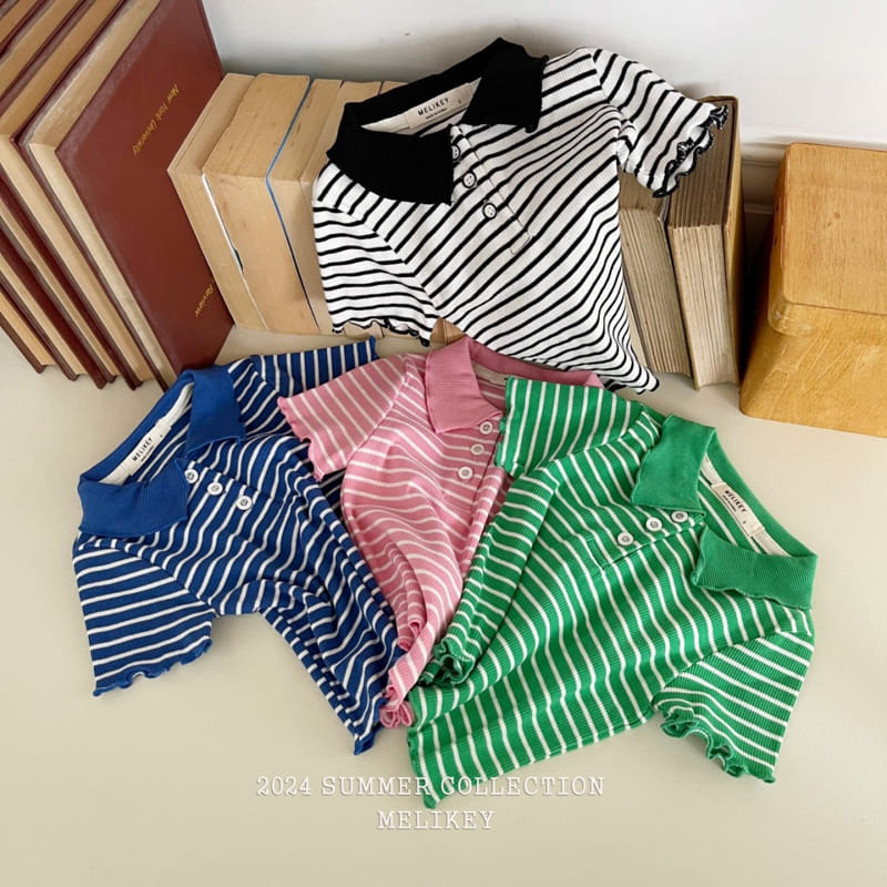 Melikey - Korean Children Fashion - #designkidswear - Pol Terry Collar Tee - 3