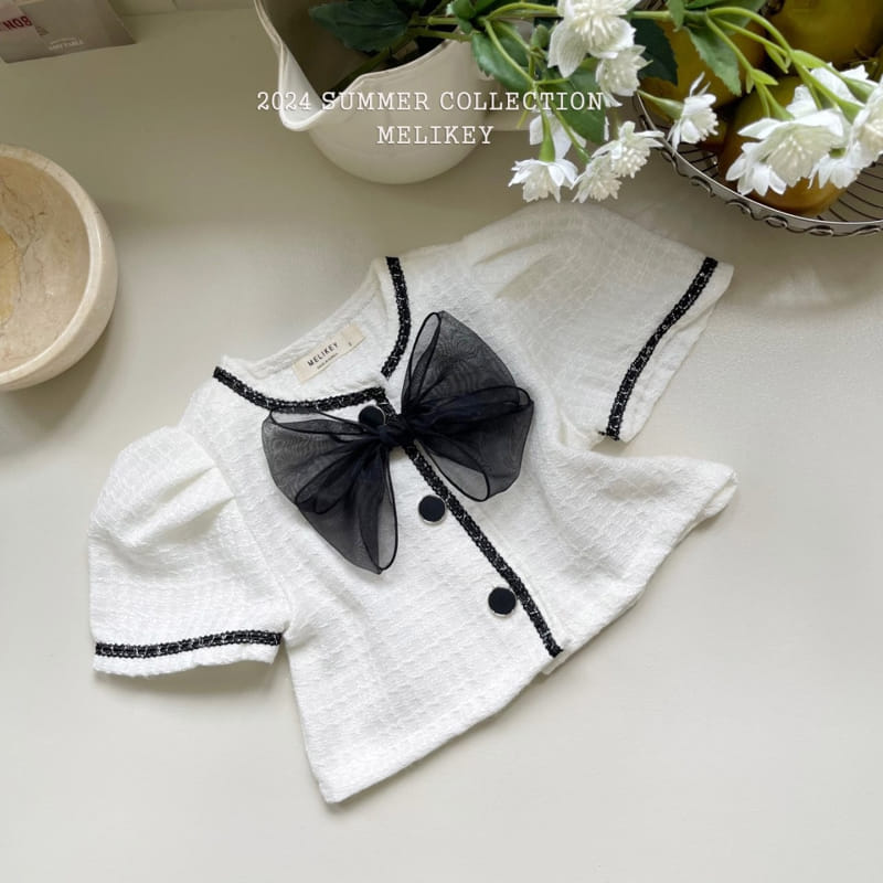 Melikey - Korean Children Fashion - #designkidswear - Ribbon Tweed Jacket - 5