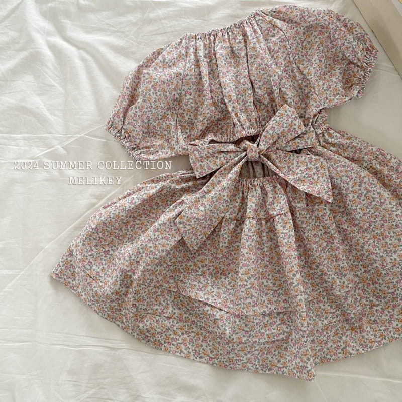 Melikey - Korean Children Fashion - #designkidswear - Back Ribbon One-Piece - 2