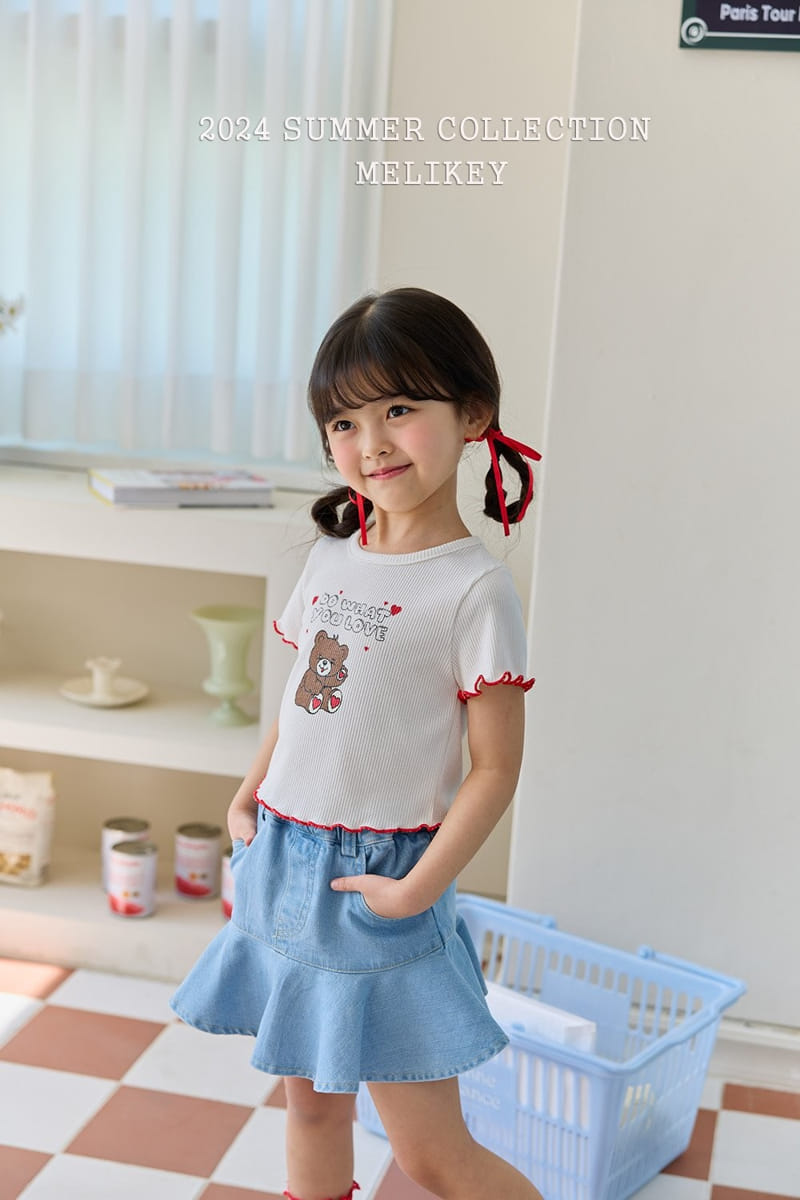 Melikey - Korean Children Fashion - #discoveringself - Flare Short Denim Skirt - 7