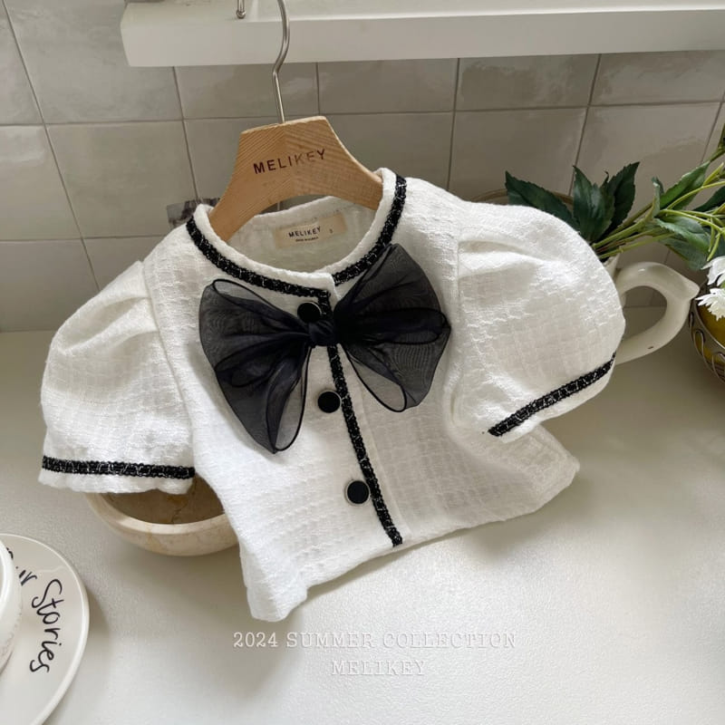 Melikey - Korean Children Fashion - #discoveringself - Ribbon Tweed Jacket - 6