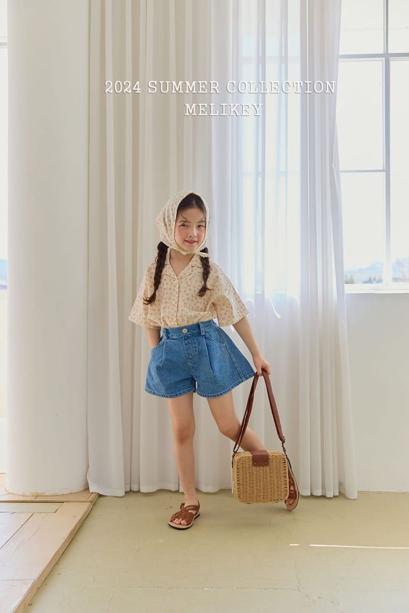 Melikey - Korean Children Fashion - #discoveringself - Flower Short Sleeve Shirt - 2