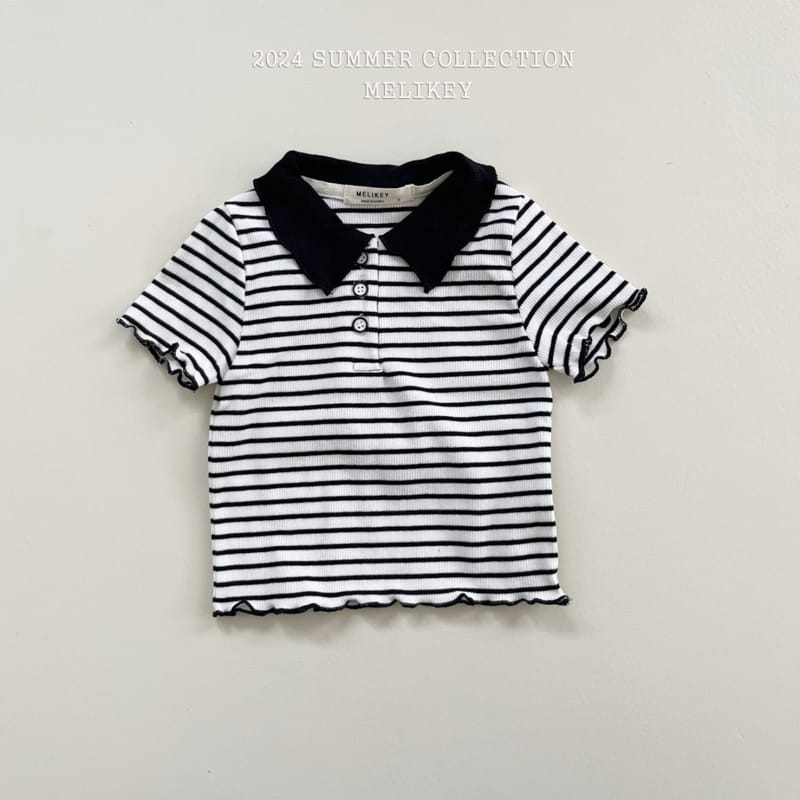 Melikey - Korean Children Fashion - #fashionkids - Pol Terry Collar Tee - 5