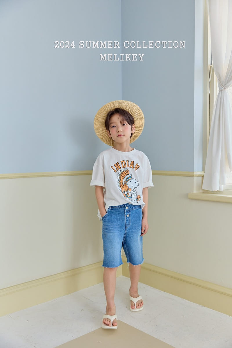 Melikey - Korean Children Fashion - #fashionkids - Unbalance Denim Shorts - 8