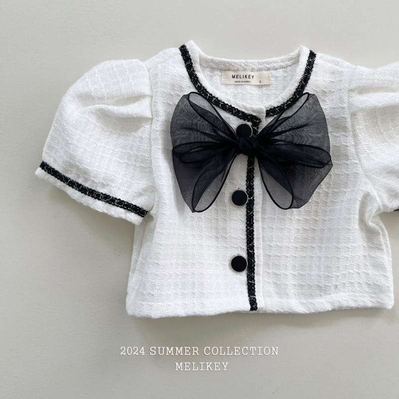 Melikey - Korean Children Fashion - #fashionkids - Ribbon Tweed Jacket - 7