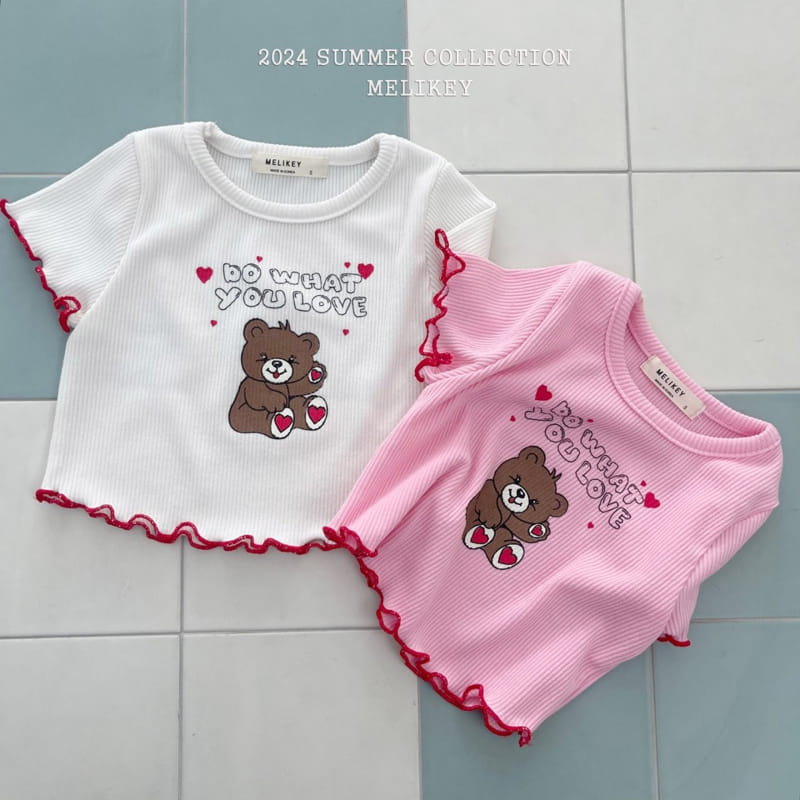 Melikey - Korean Children Fashion - #fashionkids - Love Bear Tee - 6