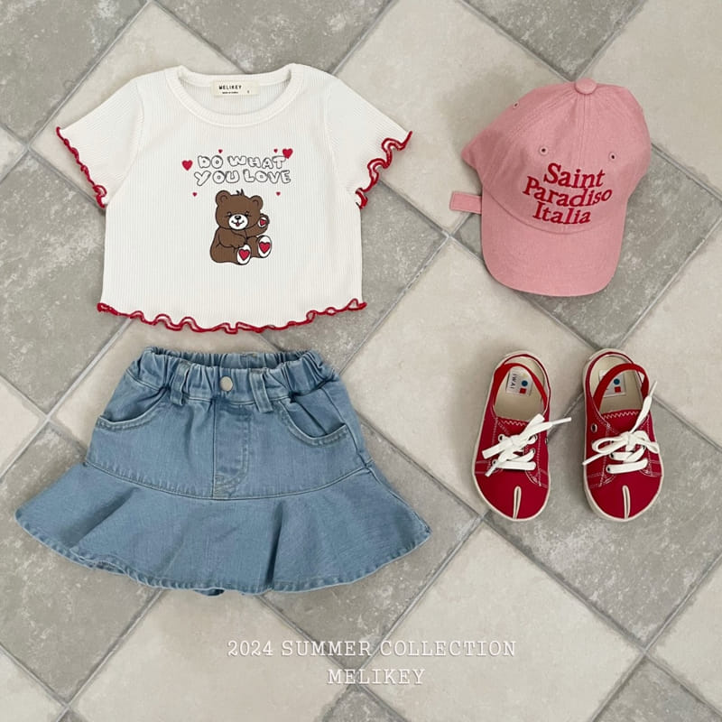 Melikey - Korean Children Fashion - #kidsshorts - Love Bear Tee - 7