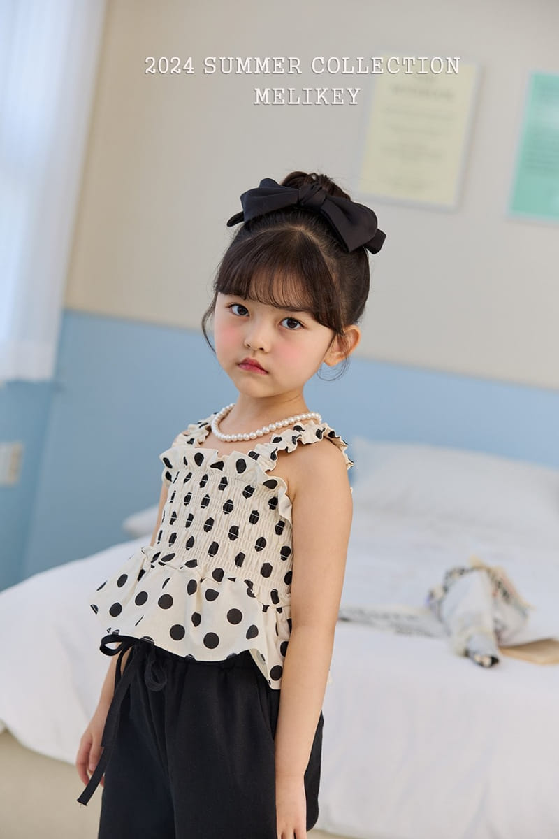 Melikey - Korean Children Fashion - #kidsstore - Dot Tucking Blouse - 7