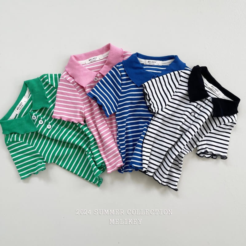 Melikey - Korean Children Fashion - #kidzfashiontrend - Pol Terry Collar Tee - 8