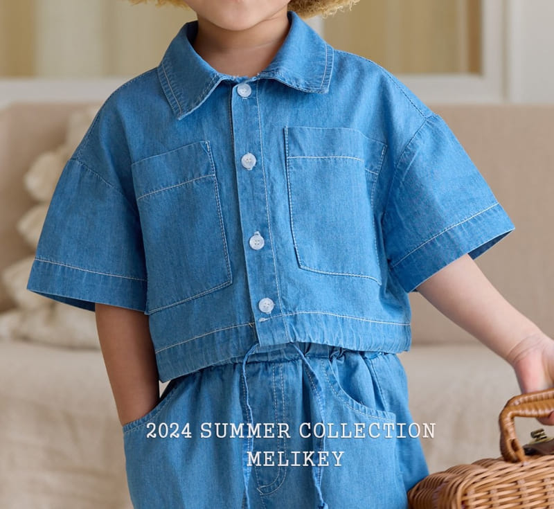 Melikey - Korean Children Fashion - #kidzfashiontrend - Big Pocket String Shirt