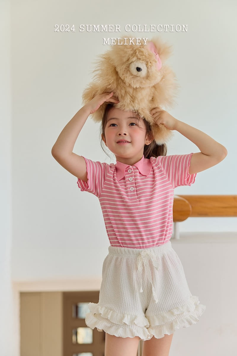 Melikey - Korean Children Fashion - #littlefashionista - Pol Terry Collar Tee - 10