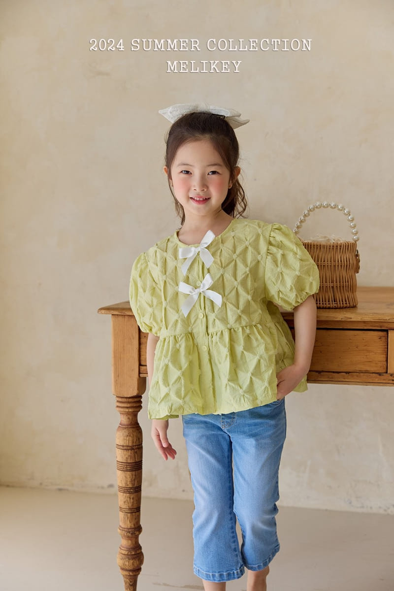 Melikey - Korean Children Fashion - #littlefashionista - Two Ribbon Blouse - 9