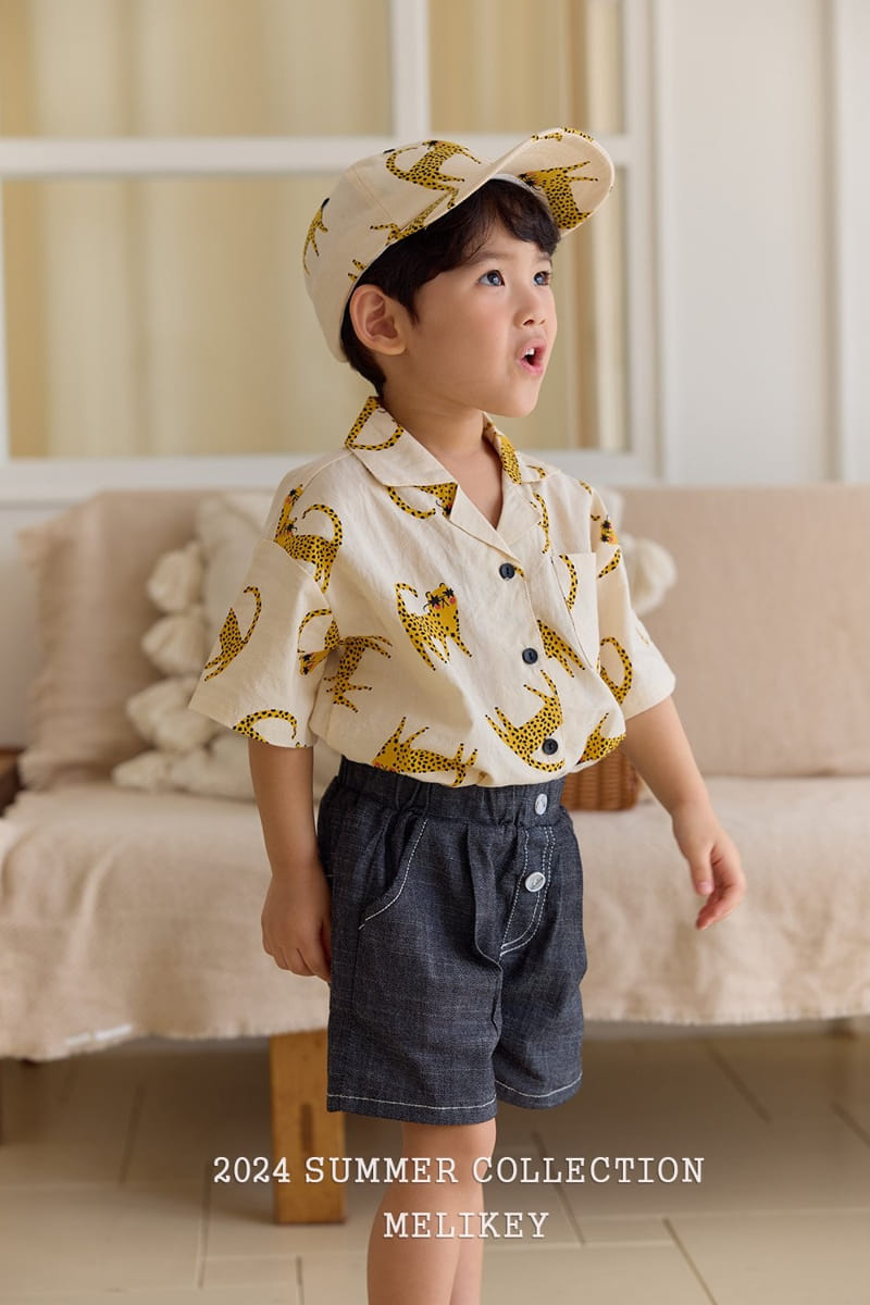 Melikey - Korean Children Fashion - #littlefashionista - Cheetah Short Sleeve Shirt - 7