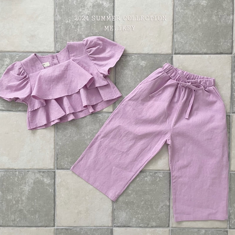 Melikey - Korean Children Fashion - #magicofchildhood - Kan Kan Hool L Top Bottom Set - 2