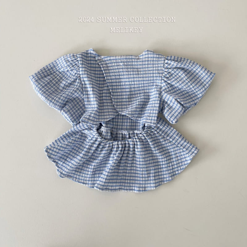 Melikey - Korean Children Fashion - #magicofchildhood - Cross Pleats Top Bottom Set - 4