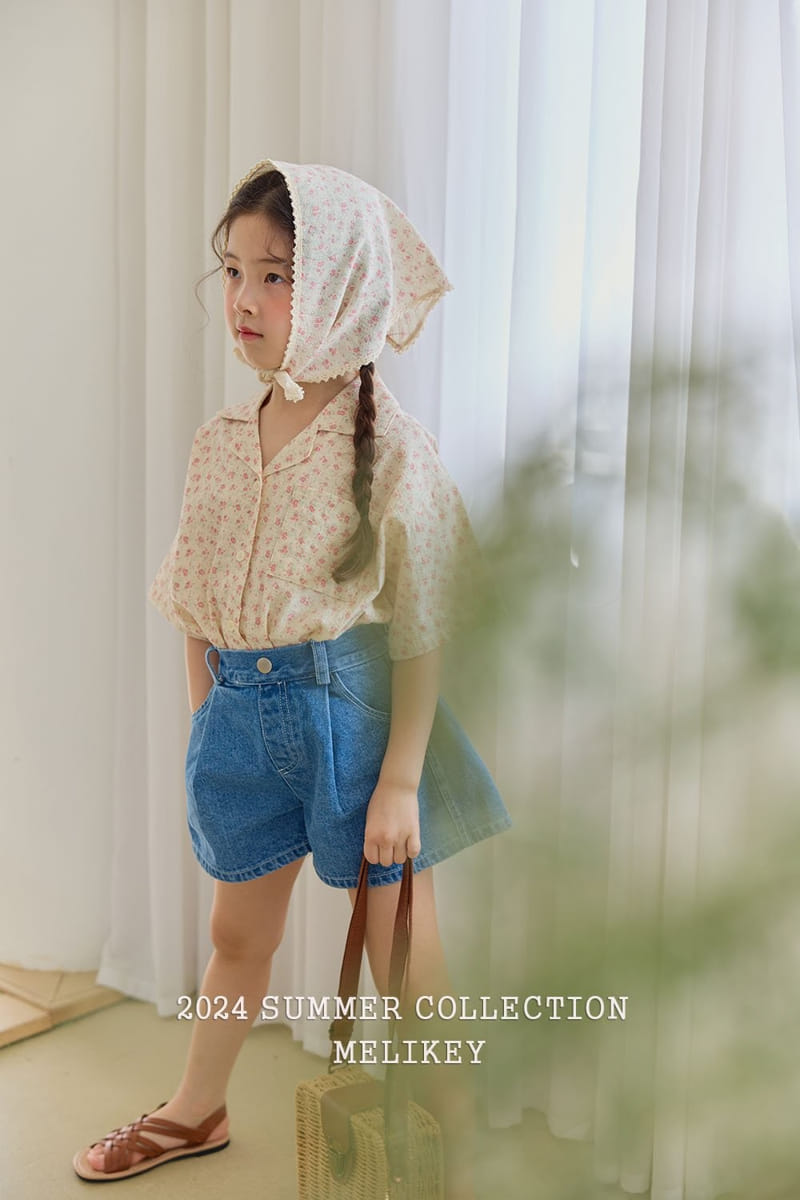 Melikey - Korean Children Fashion - #minifashionista - Flower Short Sleeve Shirt - 10