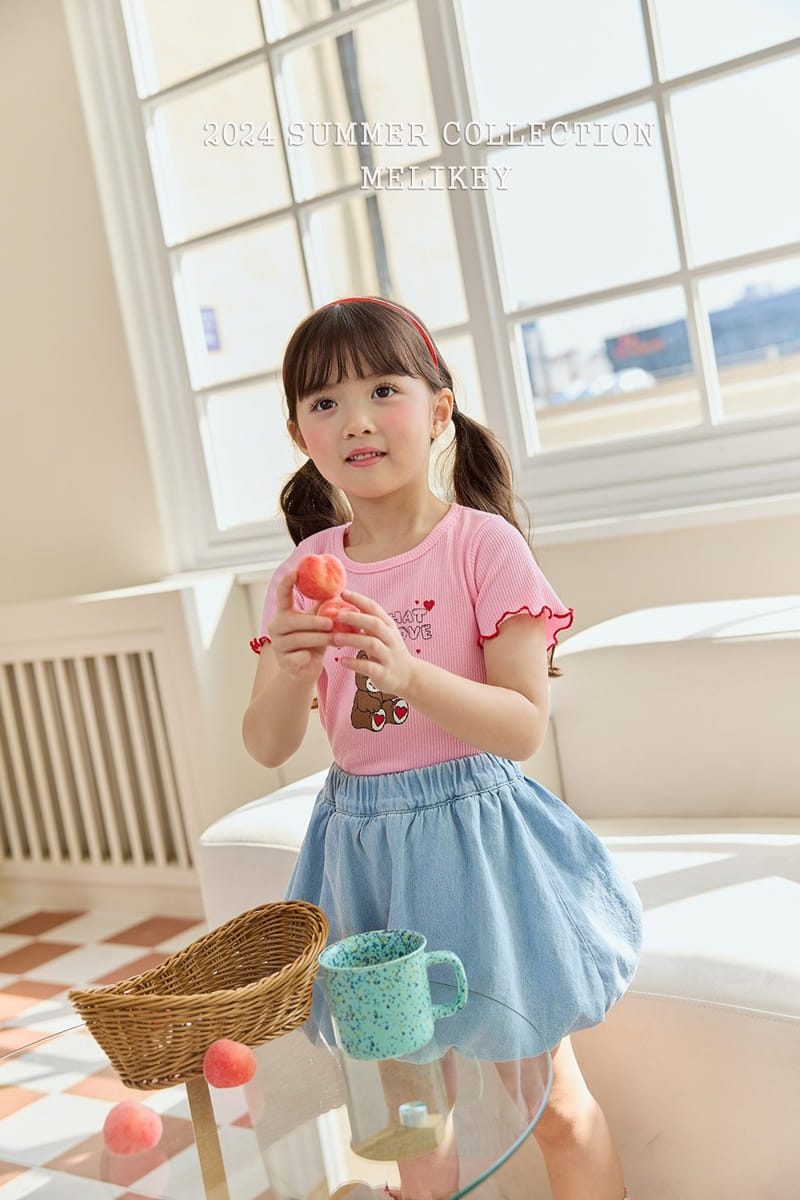 Melikey - Korean Children Fashion - #minifashionista - Denim Pumpkin Skirt - 7