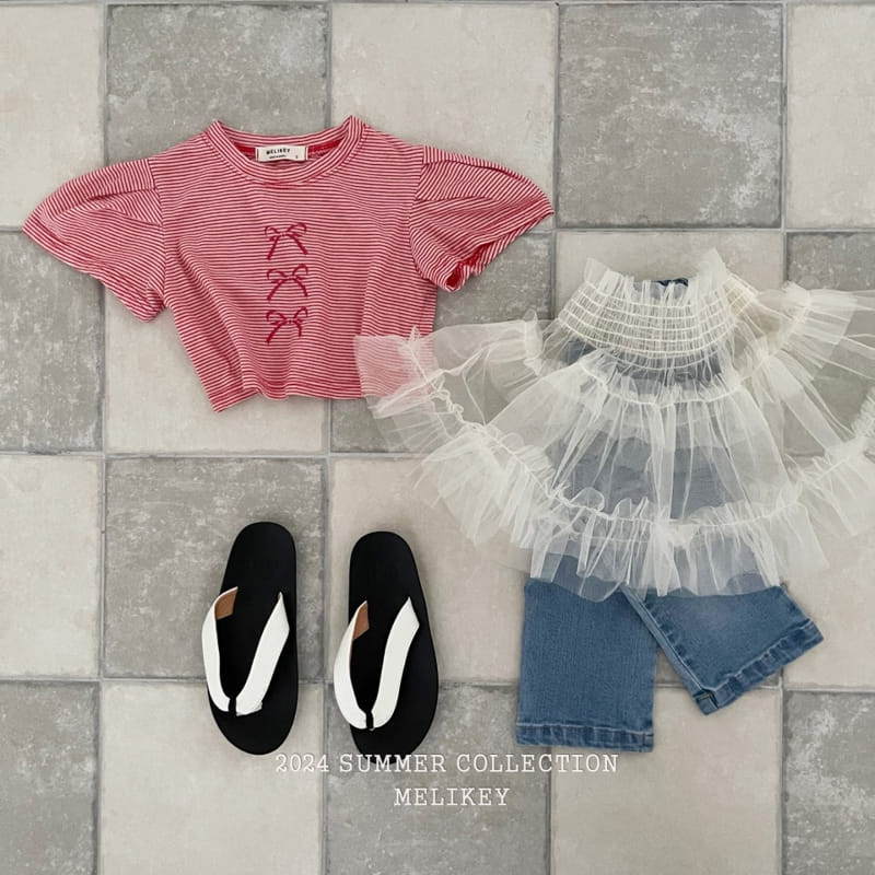 Melikey - Korean Children Fashion - #stylishchildhood - Three Ribbon Tee - 10