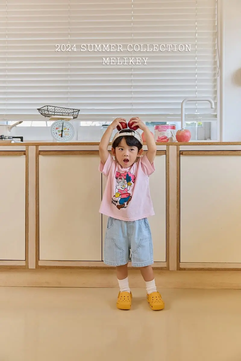 Melikey - Korean Children Fashion - #todddlerfashion - Linen Denim Shorts  - 5