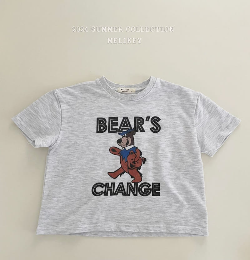 Melikey - Korean Children Fashion - #todddlerfashion - Bear Chain Tee - 4