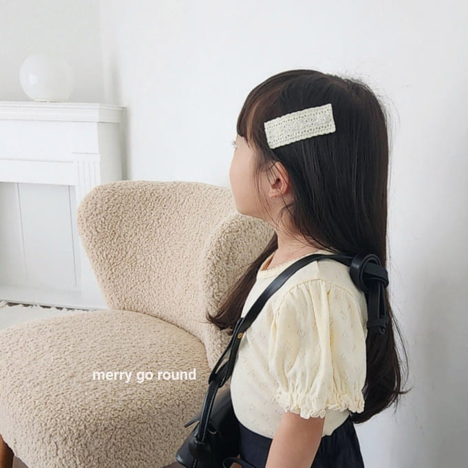 Merry Go Round - Korean Children Fashion - #kidzfashiontrend - Heart Pin Coat Tee