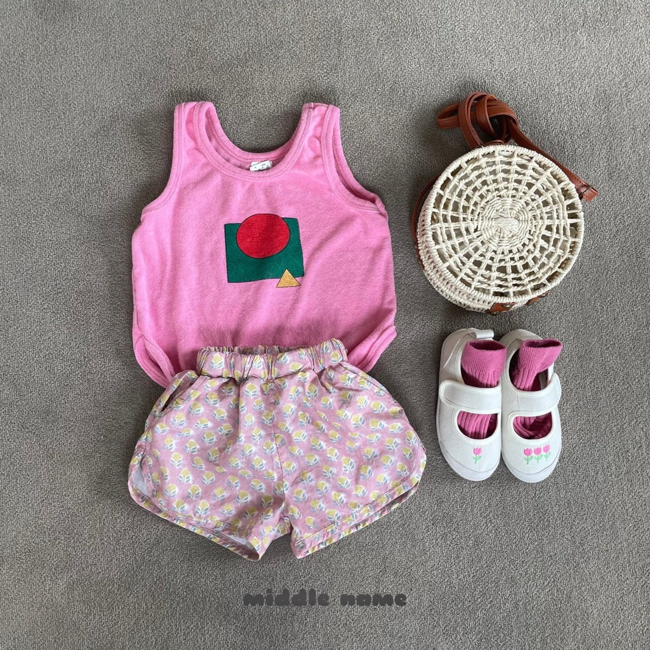 Middle Name - Korean Children Fashion - #Kfashion4kids - Figure Piping Sleevelss Tee - 6