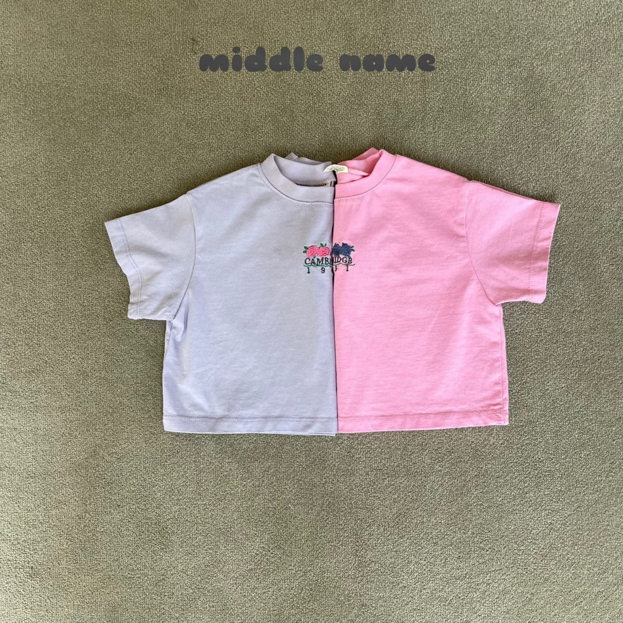 Middle Name - Korean Children Fashion - #childofig - Crop Rose Embroidery Tee - 3