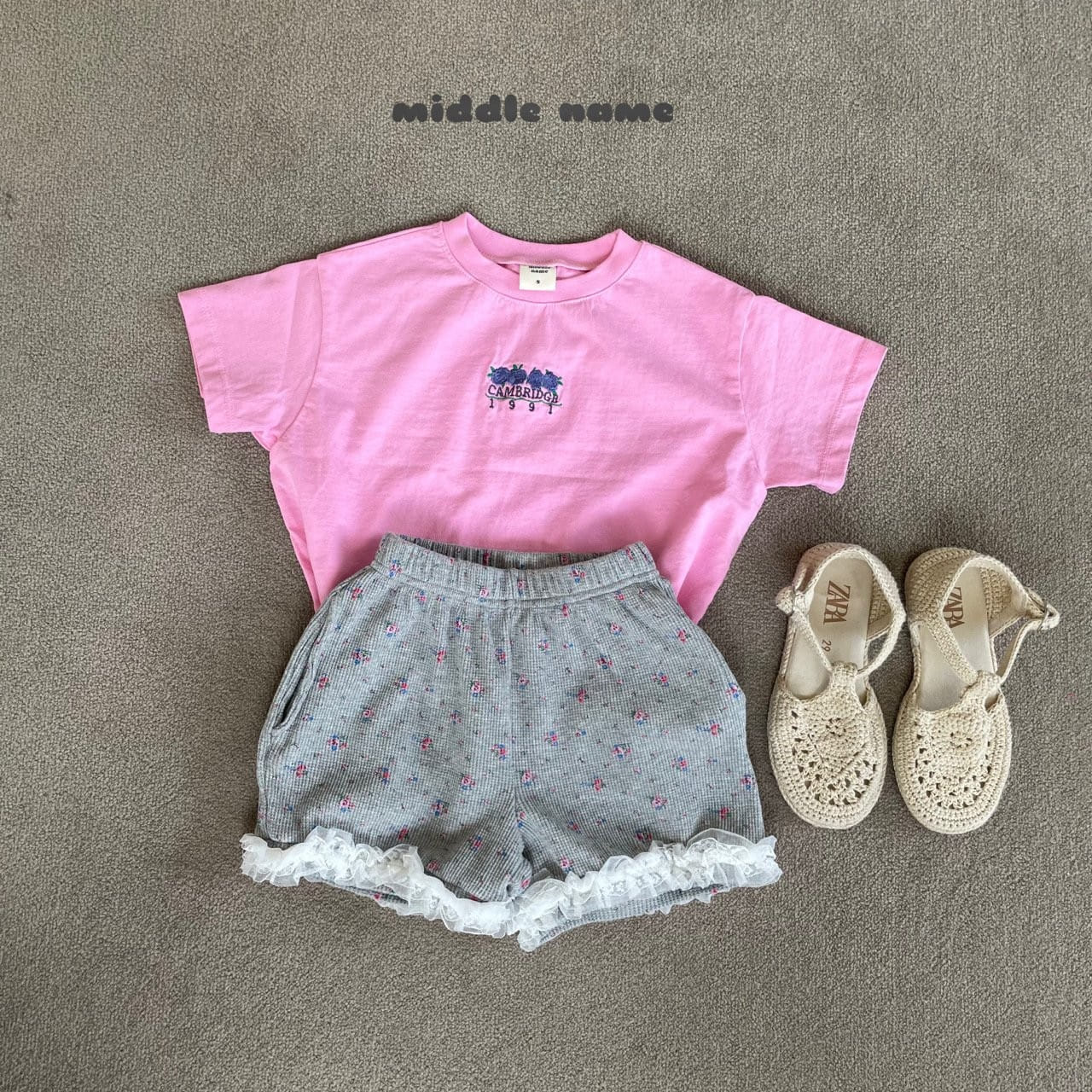 Middle Name - Korean Children Fashion - #childofig - Crop Rose Embroidery Tee - 4