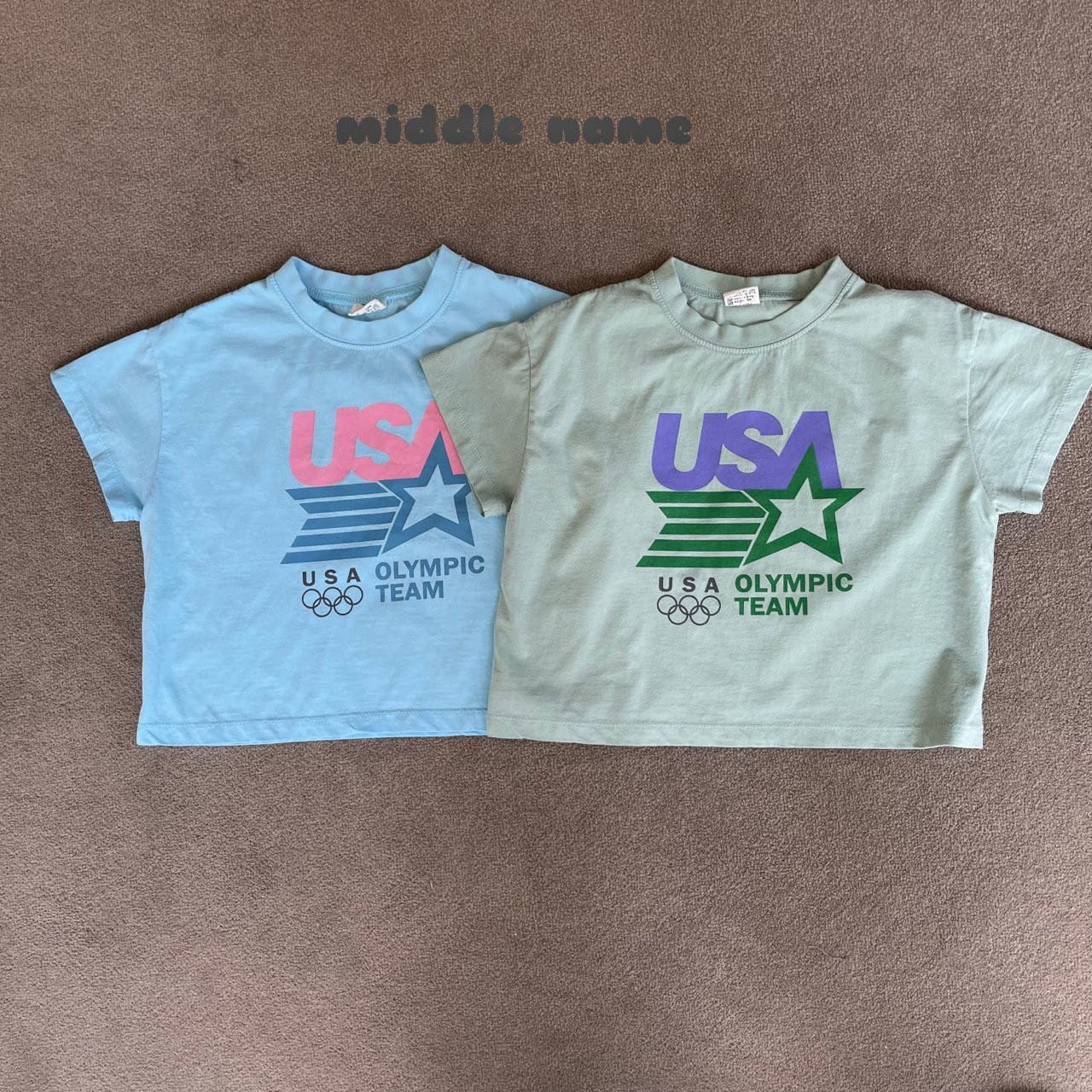 Middle Name - Korean Children Fashion - #designkidswear - USA Short Sleeve Tee