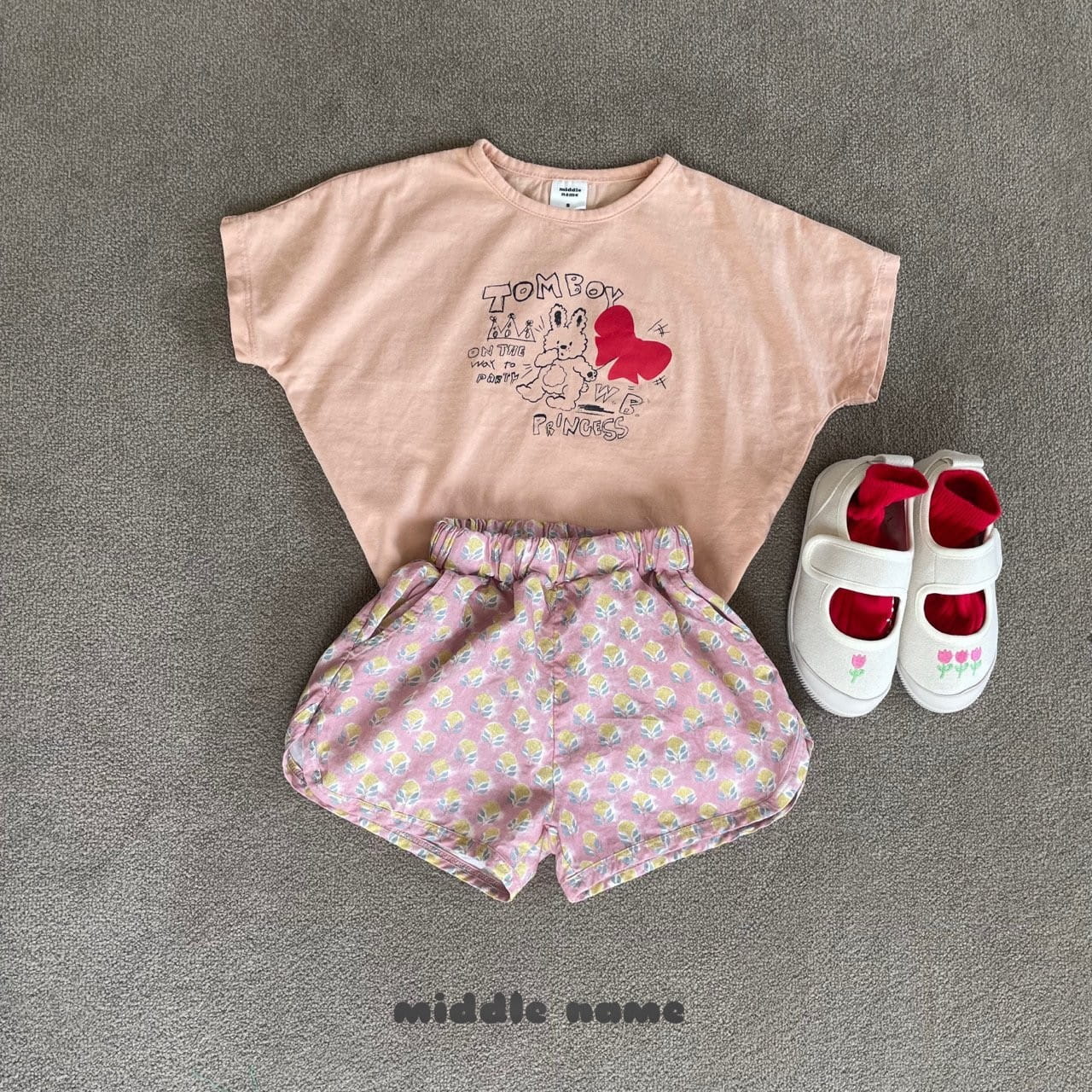 Middle Name - Korean Children Fashion - #discoveringself - Vintage Flower Piping Pants - 7