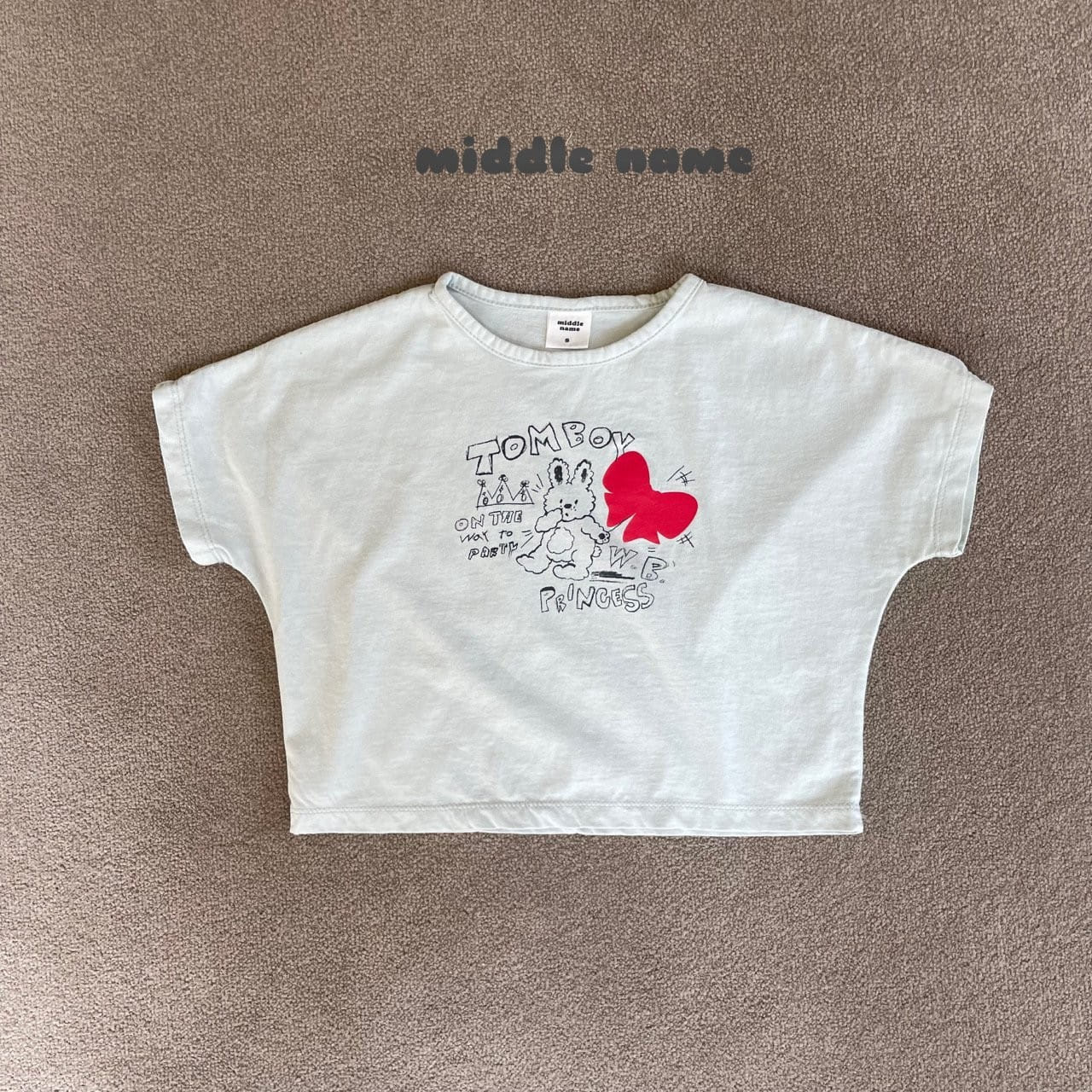 Middle Name - Korean Children Fashion - #discoveringself - Ribbon Rabbit Tee - 3