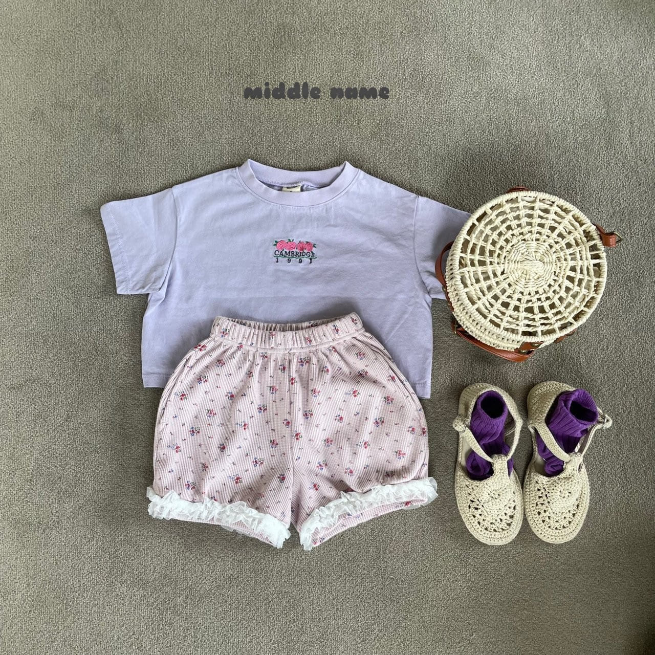 Middle Name - Korean Children Fashion - #fashionkids - Crop Rose Embroidery Tee - 7