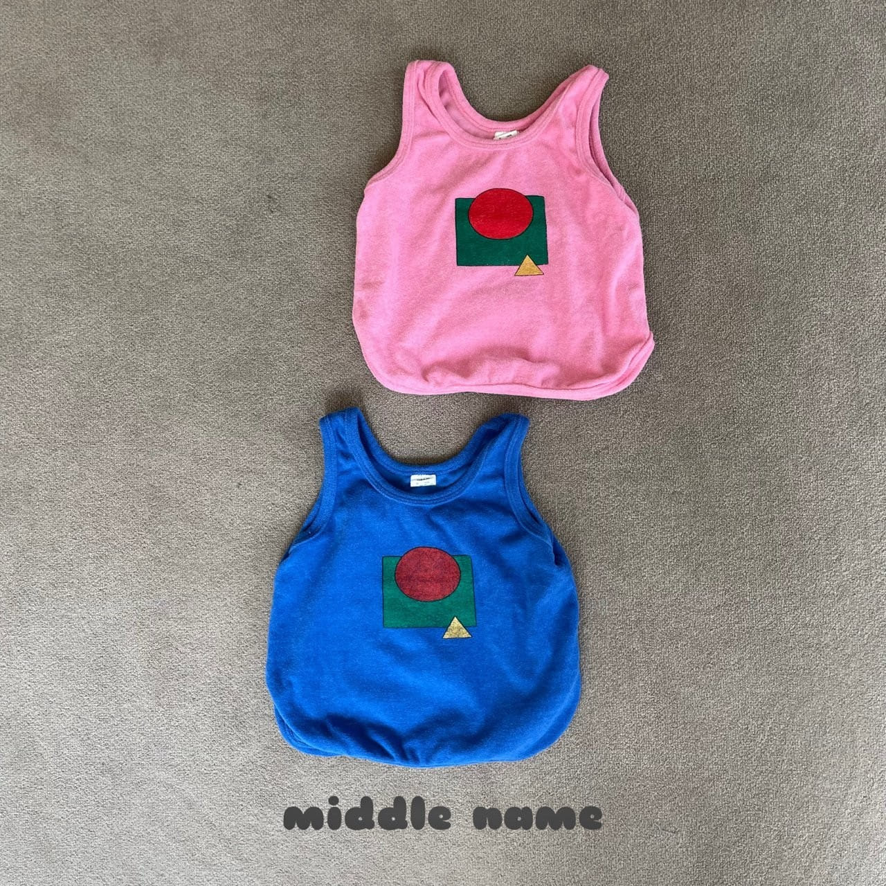 Middle Name - Korean Children Fashion - #fashionkids - Figure Piping Sleevelss Tee - 2