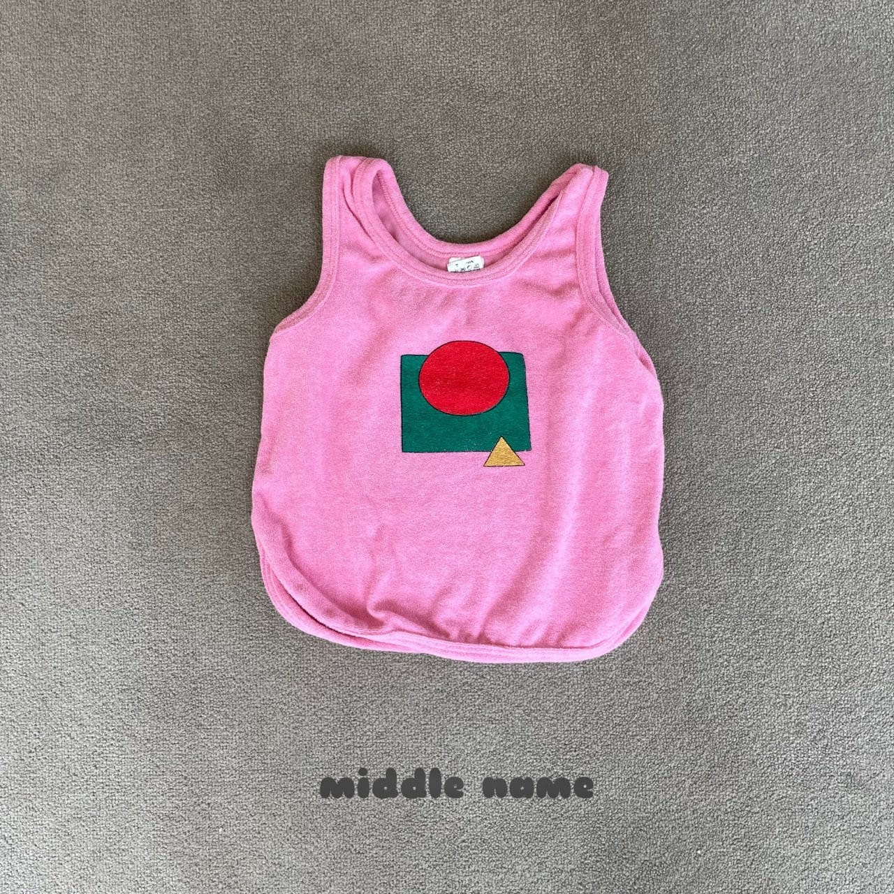 Middle Name - Korean Children Fashion - #kidsshorts - Figure Piping Sleevelss Tee - 3