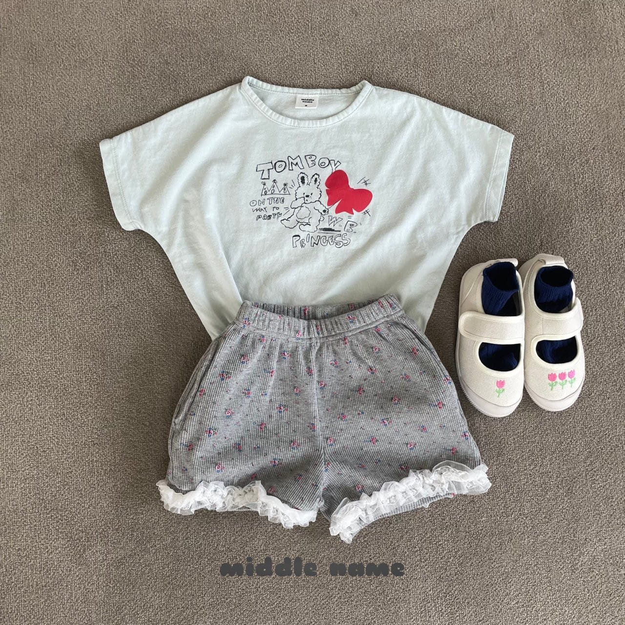 Middle Name - Korean Children Fashion - #kidsstore - Ribbon Rabbit Tee - 6